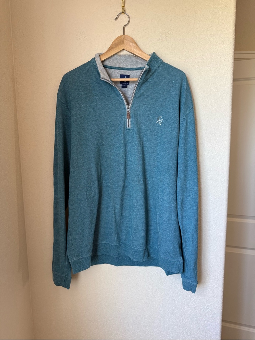 Johnnie-O Sully 1/4 Zip Pullover in Blue Grass Size XL